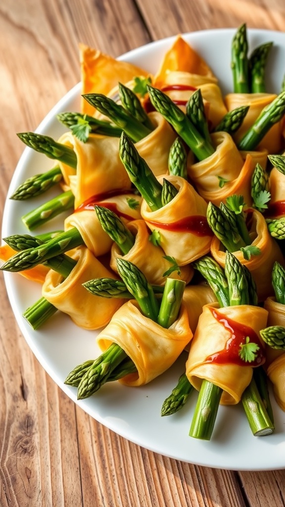 Savory asparagus hors d